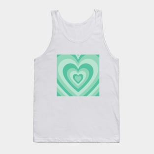 mint retro heart Tank Top